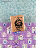 Vintage 1992 Stampin' Up Do Not Open Until Christmas! Wooden Block/Rubber Stamp