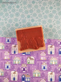 Vintage 2001 Stampa Rosa E 22-2648 Merry Christmas Wooden Block/Rubber Stamp