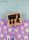 Vintage 2001 Stampa Rosa E 22-2648 Merry Christmas Wooden Block/Rubber Stamp