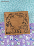 Vintage JRL Designs Christmas Jubilee T450 Wooden Block/Rubber Stamp
