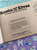 Vintage 1985 Rand McNally Santa and his Elves Sticker Fun Activity Book Softcover, Like New