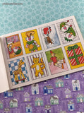 Vintage 1985 Rand McNally Santa and his Elves Sticker Fun Activity Book Softcover, Like New