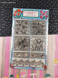 2016 The Stained Glass Collection by Kate Knight Clear Stamps Set, New & Unused