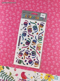 Vintage Stickopotamus Stickers, SHINY Rainbow Confetti, 1 Sheet New & Sealed