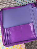 Vintage Lisa Frank Angel Soft Plastic 3-Ring Purple Binder Full Zip
