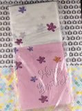 Vintage 1997 Mattel Barbie Pink Floral Table Cover NEW in Original Packaging Party Express