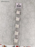 Recollections Boutique SHINY Poinsettia Flower Stickers 5pc, New/Sealed