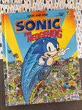 Vintage 1995 1st Printing Look & Find Sonic the Hedgehog Oversized Hardcover