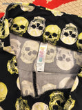 LuLaRoe Women's Tall & Curvy TC Leggings Black & Yellow Spooky Skulls