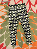 LuLaRoe Women's Tall & Curvy TC Leggings Black & Yellow Spooky Skulls