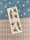 Vintage 2000 Creative Memories Wintry Fir Branches Pine Cones Full Sticker Sheet, Unused