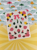 Vintage 2000 Creative Memories Wedding Pink Yellow Flowers Full Sticker Sheet, Unused