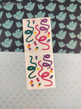 Vintage 2000 Creative Memories Confetti Streamers Full Sticker Sheet, Unused