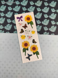 Vintage 2000 Creative Memories Sunflowers Butterflies Full Sticker Sheet, Unused