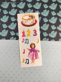 Vintage 1999 Creative Memories Toddler Dolly Birthdays 123 Full Sticker Sheet, Unused