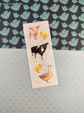 Vintage 1997 Creative Memories Cows Pigs Chicks Full Sticker Sheet, Unused