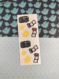 Vintage 2000 Creative Memories Lights Camera Action Full Sticker Sheet, Unused