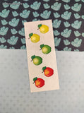 Vintage 1998 Creative Memories Red Green Apples Full Sticker Sheet, Unused