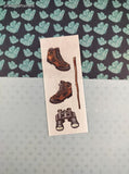 Vintage 1997 Creative Memories Camping Hiking Boots Full Sticker Sheet, Unused