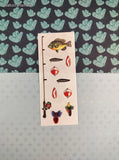 Vintage 1997 Creative Memories Fishing Bobbers Full Sticker Sheet, Unused