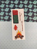 Vintage 1997 Creative Memories Sleeping Bag Campfire Full Sticker Sheet, Unused