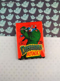 Vintage Topps 1988 Dinosaurs Attack! Sealed Pack of 5 Cards + 1 Sticker + 1 Stick Bubble Gum