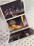 Vintage Fold-Out Postcard Style Pictures Greetings from Downtown Las Vegas