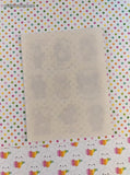 Vintage Hallmark Springtime Garden Party Teddy Bear Full Sticker Sheet, Unused