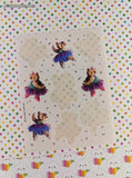Vintage Hallmark Ballerina Teddy Bears Partial Sticker Sheet