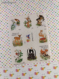 Vintage Carlton Cards Cute Lil' Forest Animals Full Sticker Sheet, Unused