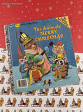 Vintage 1958 The Animals' Merry Christmas Big Little Golden Book Hardcover