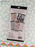 2014 Silver Alphabet Stickopotamus SHINY Glitter Full Sticker Sheet, New & Sealed