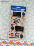 Vintage Stickopotamus "School Classroom" Binder Sticker Sheet, New & Sealed