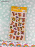 Vintage Stickopotamus "Gift Boxes" Binder Sticker Sheet, New & Sealed