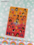Vintage Sandylion Walt Disney's Princess Stickers Full Sticker Sheet