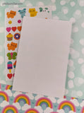 AGC American Greetings Colorful Animals Sweets Hearts Full Sticker Sheet Set/2, Clean & Unused