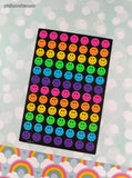 AGC American Greetings Colorful Smiley Faces Full Sticker Sheet, Clean & Unused