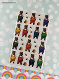 Vintage 1995 John Grossman Gifted Teddy Bears Bumblebees Full Sticker Sheet, Unused
