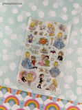 Walt Disney's Cinderella Glass Slipper SHINY Full Sticker Sheet, Unused