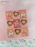 Vintage 1980's Gibson Gifts Valentine's Hearts Teddy Bears Full Sticker Sheet, Unused