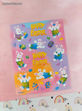 Vintage Amscan Happy Easter Rainbow Full Sticker Sheet
