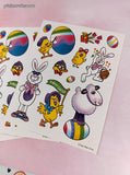 Vintage Paper Magic Group Happy Easter Rainbow Eggs Full Sticker Sheets Set/3