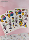 Vintage Paper Magic Group Happy Easter Rainbow Eggs Full Sticker Sheets Set/3