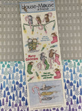 Vintage House-Mouse and Friends Merry Christmas Acid & Lignin Free Full Sticker Sheet, NEW