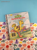 Vintage 1987 First Little Golden Book Sesame Street Big Bird's Busy Day Hardcover