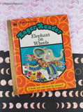 Vintage 1975 Little Golden Book Eager Reader: Elephant on Wheels Hardcover