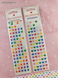 Vintage Mrs. Grossman's Stickers, Rainbow Hearts + Stars, 6 Sheets Partially Used
