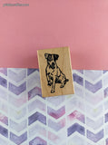 Vintage Puppy Dog Wooden Block/Rubber Stamp