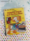 Vintage 1978 Little Golden Book: Walt Disney's Donald Duck and the One Bear A Turn-About Tale Hardcover
