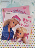 Vintage 1996/1997 Dear Barbie Best Friends / Who's the Boss? Golden Book Softcovers Set/2